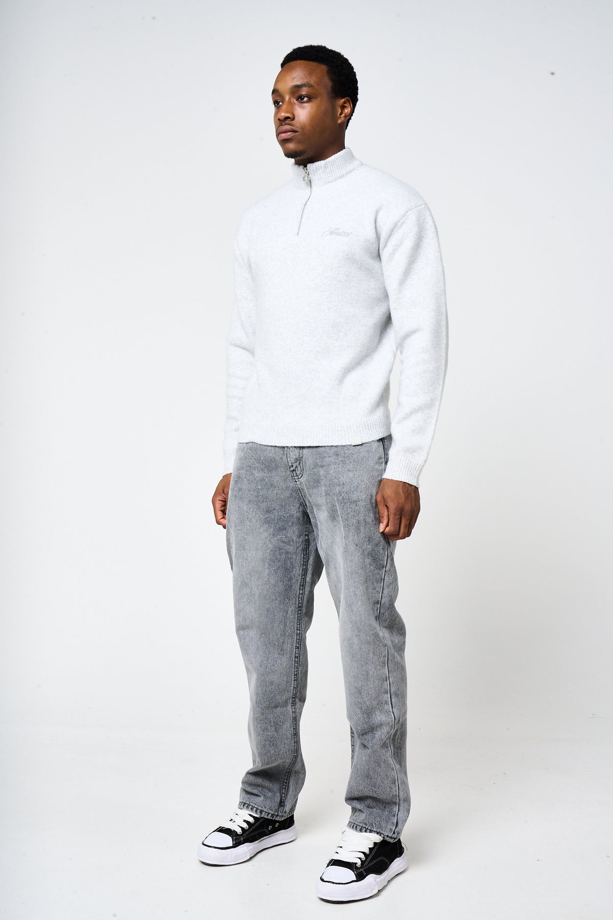 Dexter Quarter Zip Grey Sweatshirt