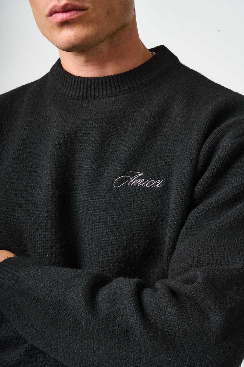 Dexter Black Knitted Sweatshirt