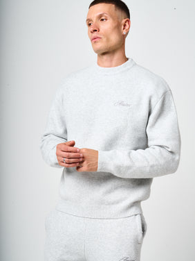 Dexter Grey Knitted Sweatshirt