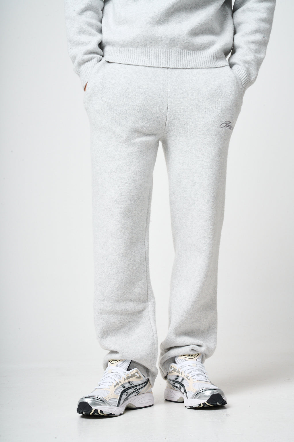 Dexter grijsgebreide joggingbroek
