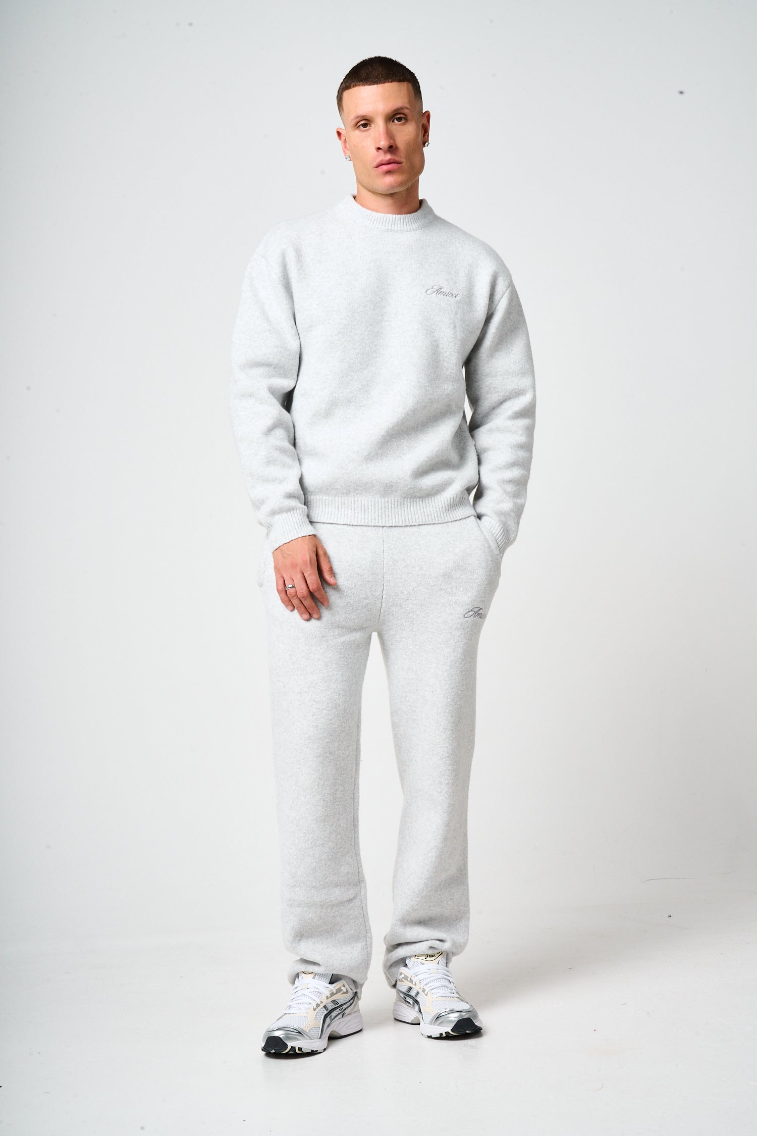 Dexter Grey Knitted Sweatshirt
