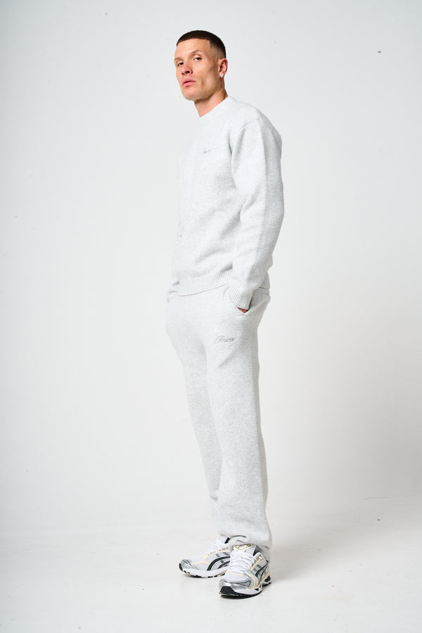 Dexter grijsgebreide joggingbroek