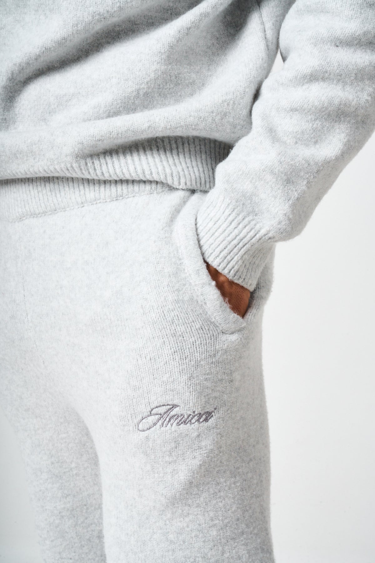 Dexter Grey Knitted Joggers