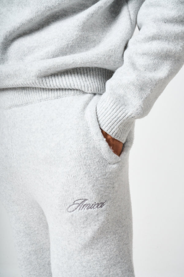 Dexter grijsgebreide joggingbroek