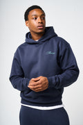 Doakes Navy Embroidery Logo Hoodie