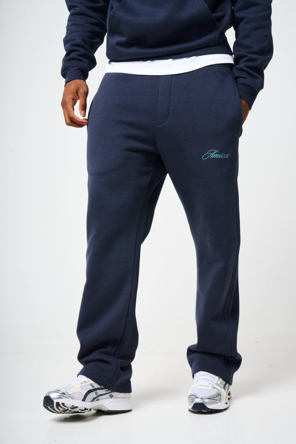 Doakes Navy Logo Embroidery Jogger