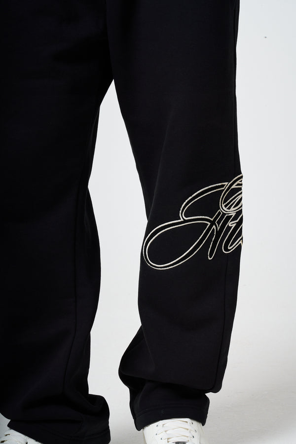 Torino Black Embroidery Jogger