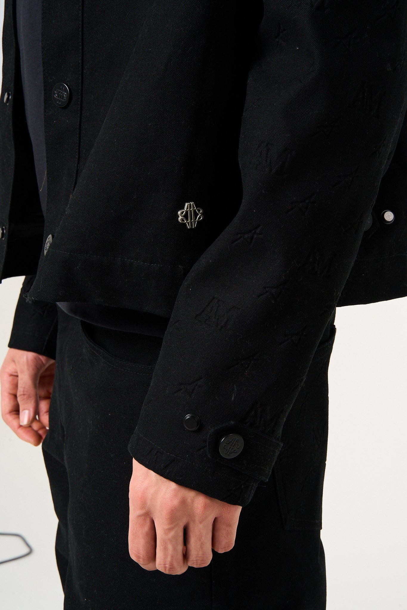 Maceo Embossed Jacket Black