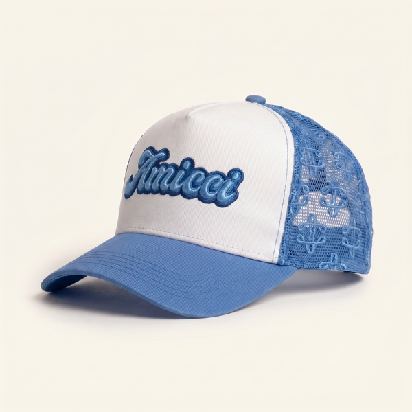 Gotti Embroidery Mesh Cap Blue