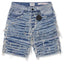 Shorts de mezclilla azul desgastados Sassari