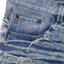 Shorts de mezclilla azul desgastados Sassari