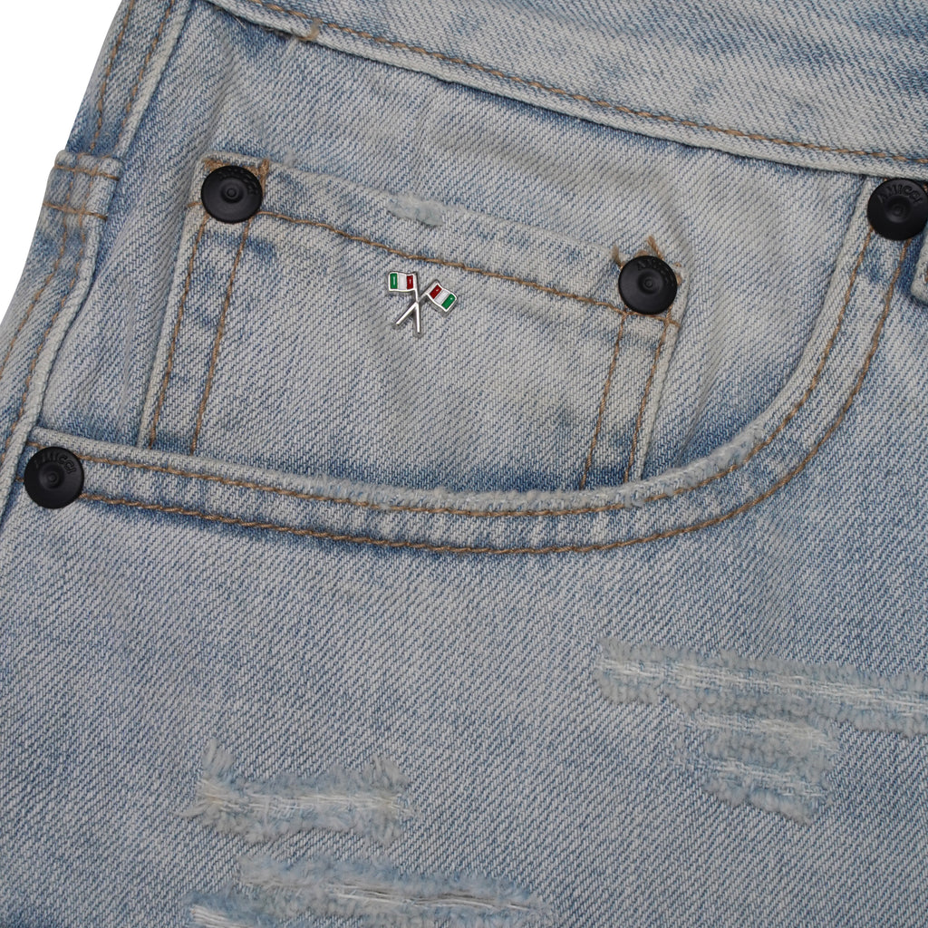 Adrano Light Blue Carpenter Shorts