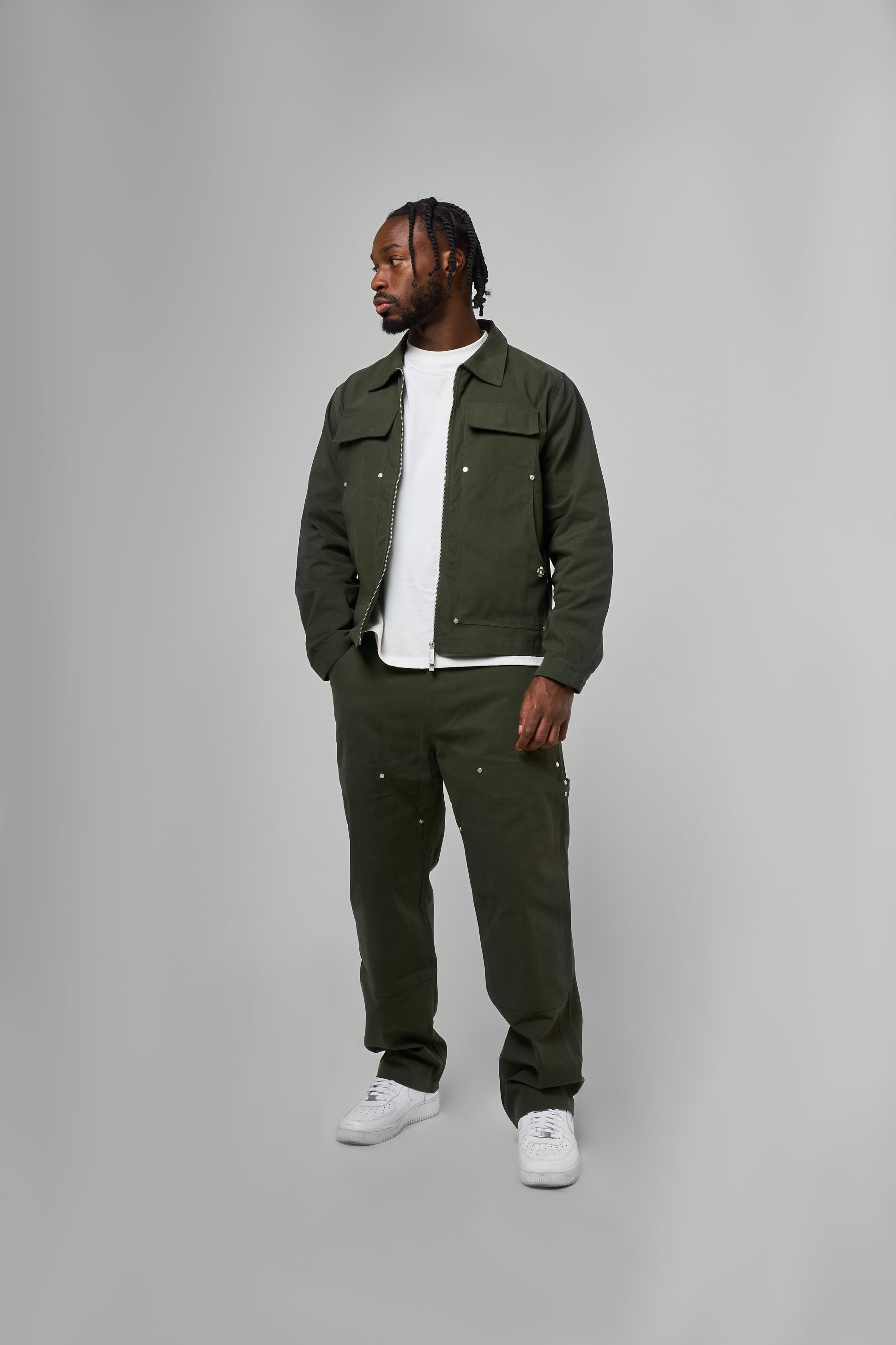 Wyatt Khaki Twill Overshirt