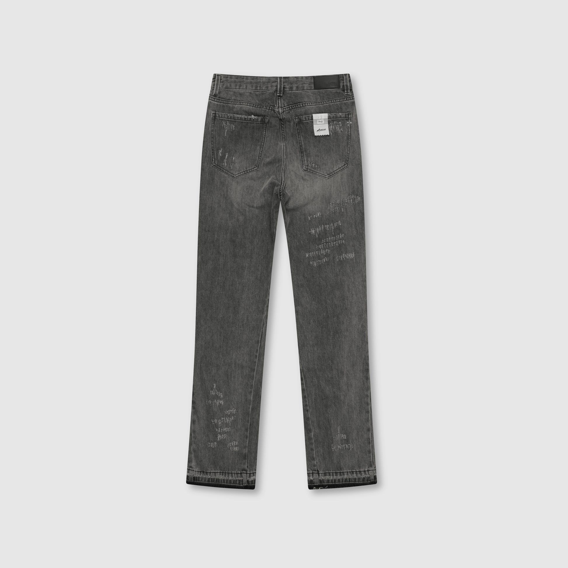 Jeans de mezclilla lavados en gris Sarrona