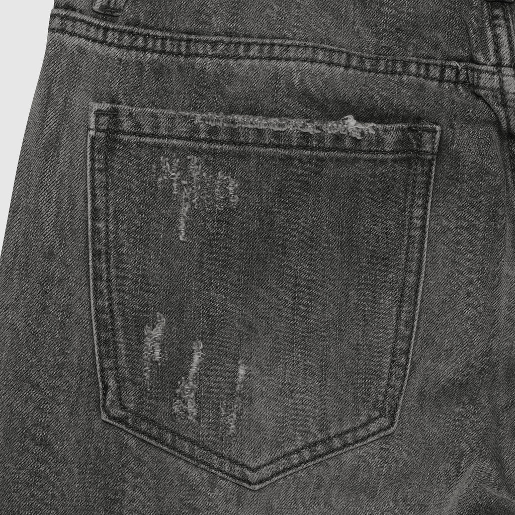 Jeans de mezclilla lavados en gris Sarrona