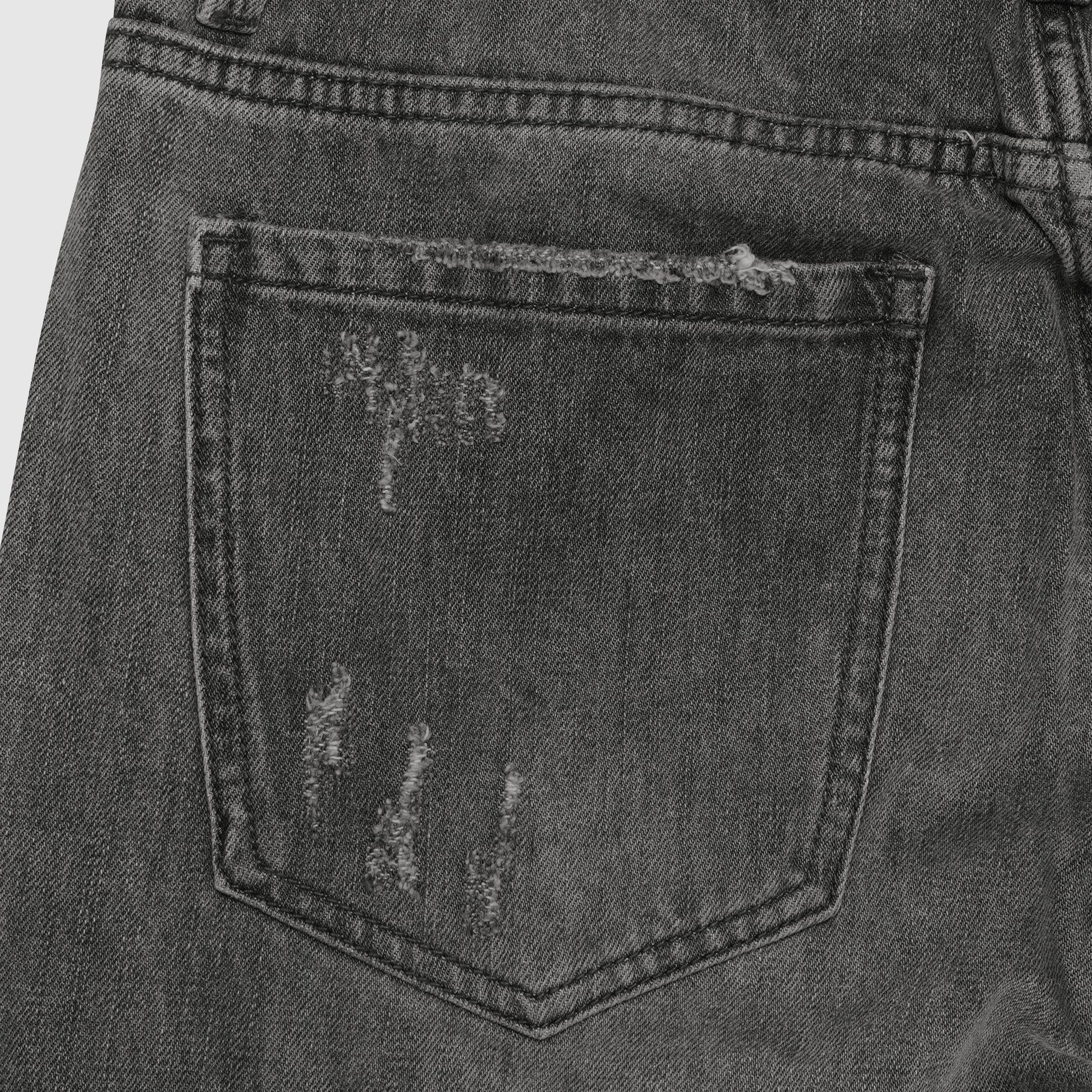 Jeans de mezclilla lavados en gris Sarrona