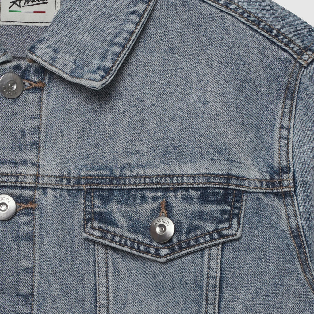Maranzo Blauwe Denim Jas