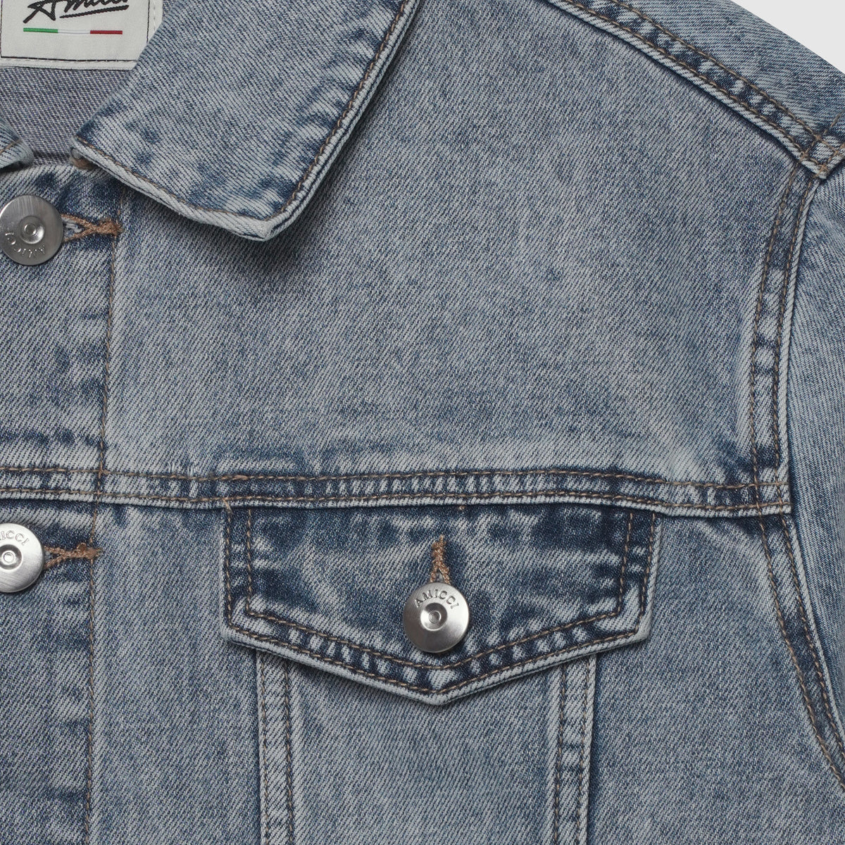 Maranzo Blauwe Denim Jas
