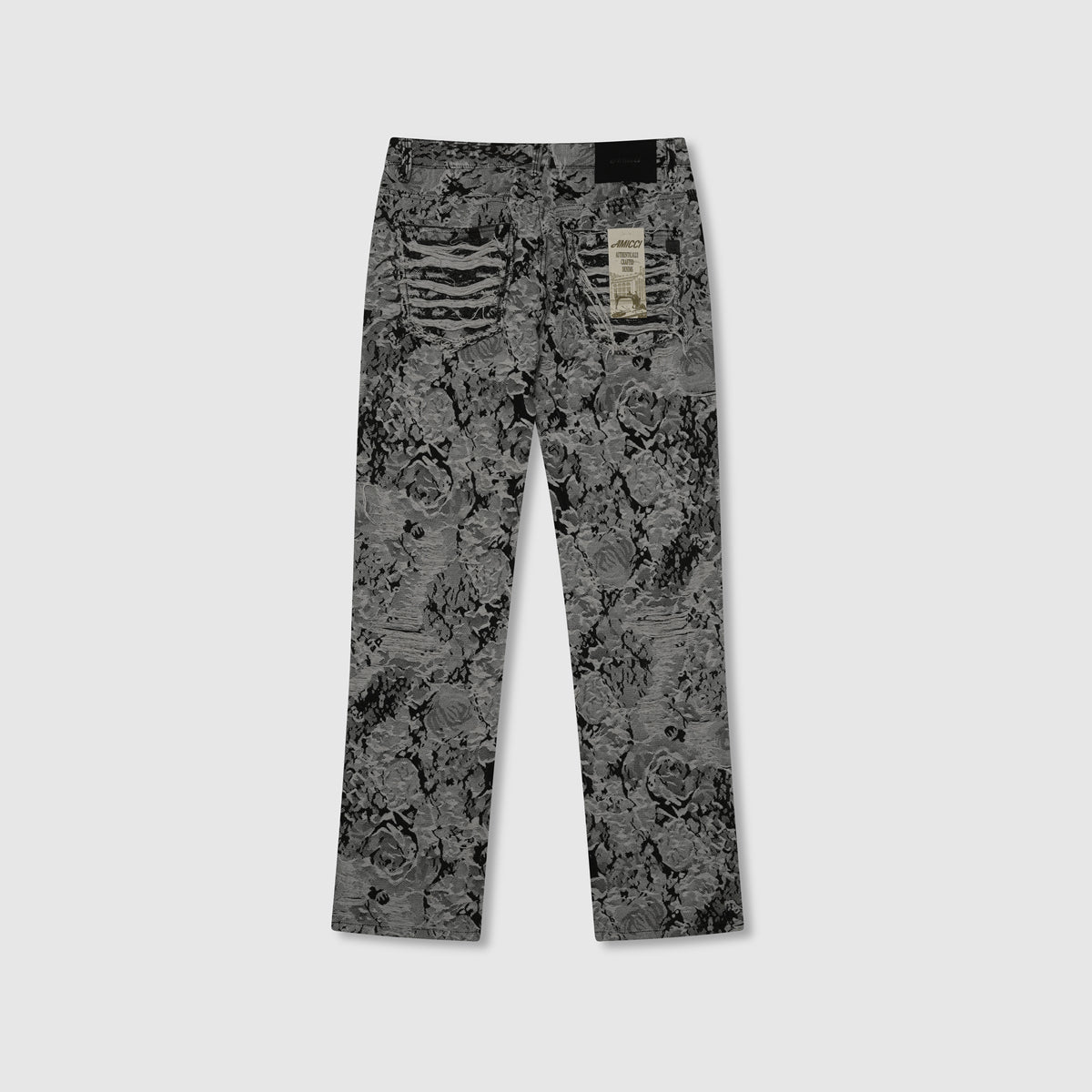 Jeans de mezclilla jacquard Amelio negros