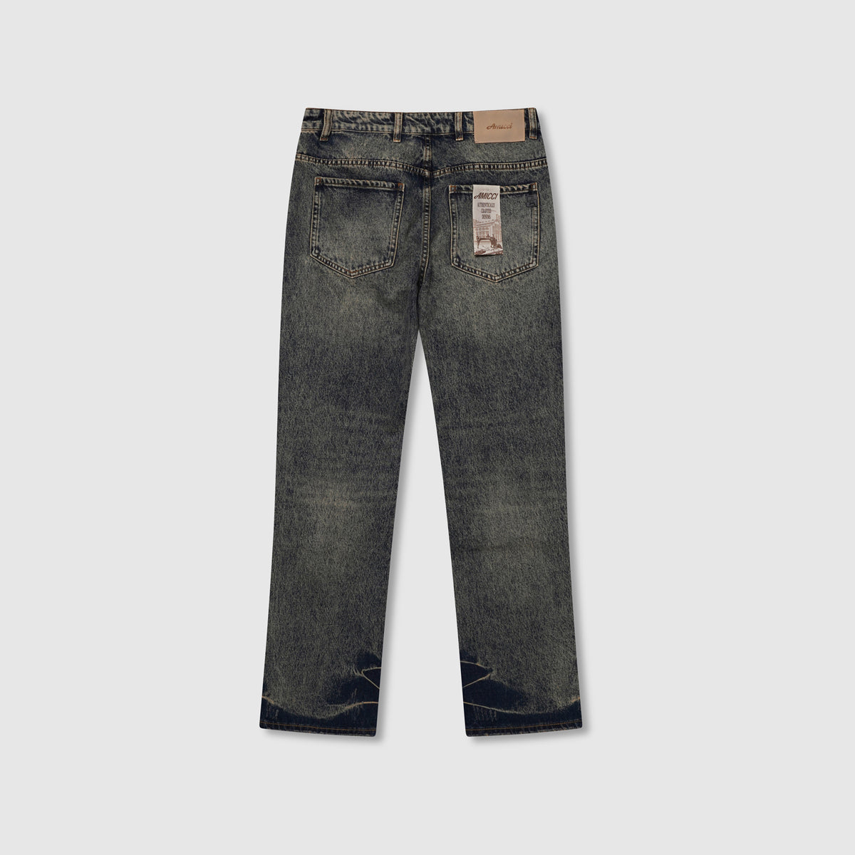 Manuel Heavy Ripped Getinte Blauwe Baggy Jeans