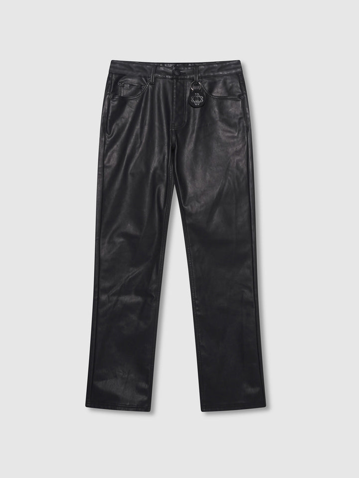 Dario Zwarte Leren Broek