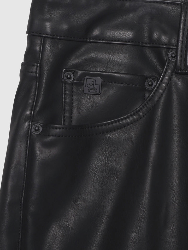 Dario Zwarte Leren Broek