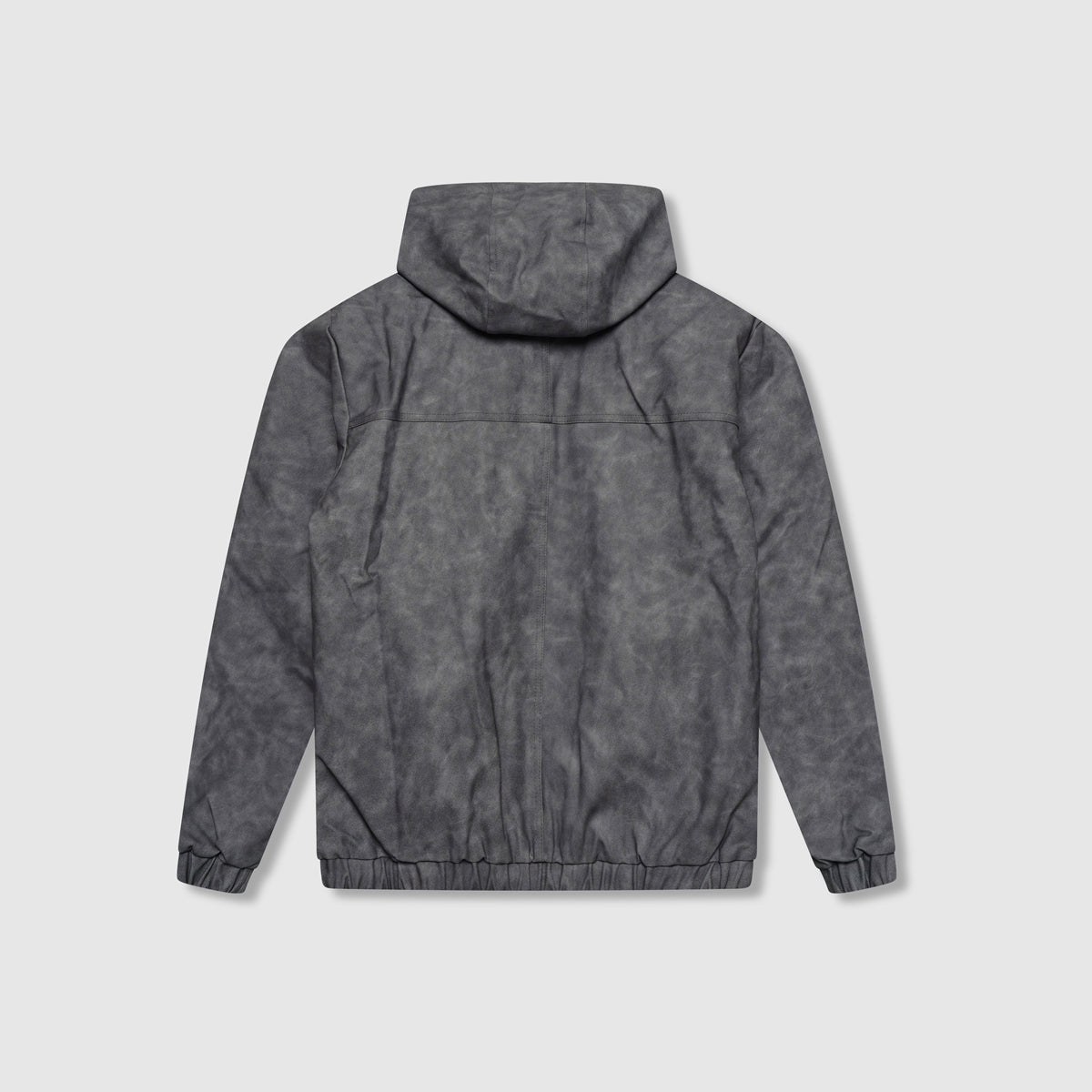Rafel Leren Rits Hoodie Grijs