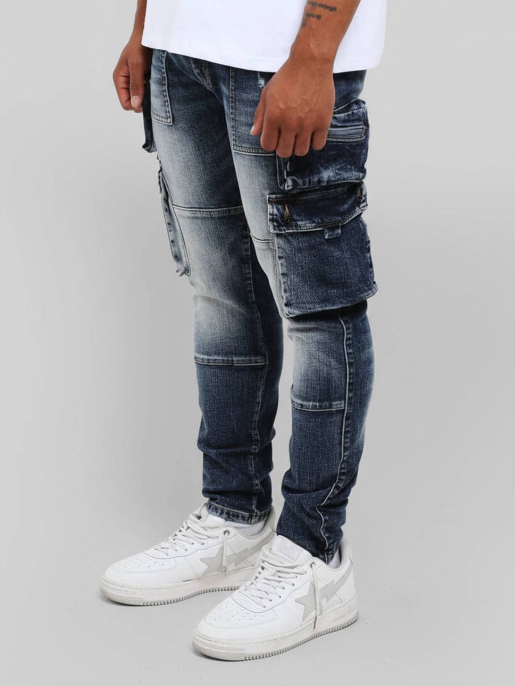 Cassara Cargo Jeans Blue