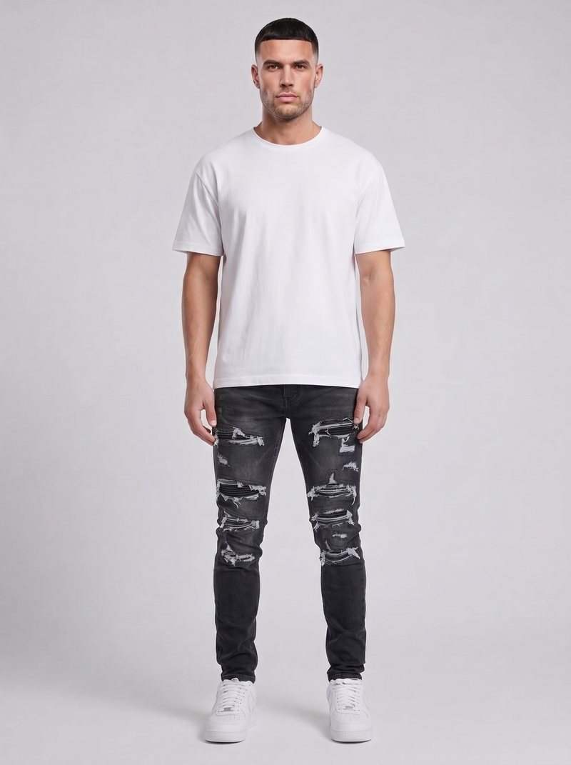 Diego Zwarte Skinny Jeans