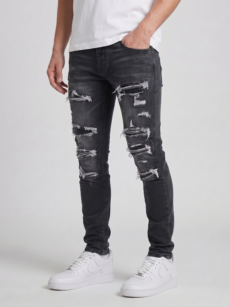 Diego Zwarte Skinny Jeans