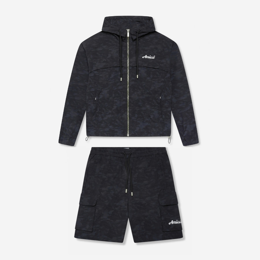 Almeria Windbreaker Set Black