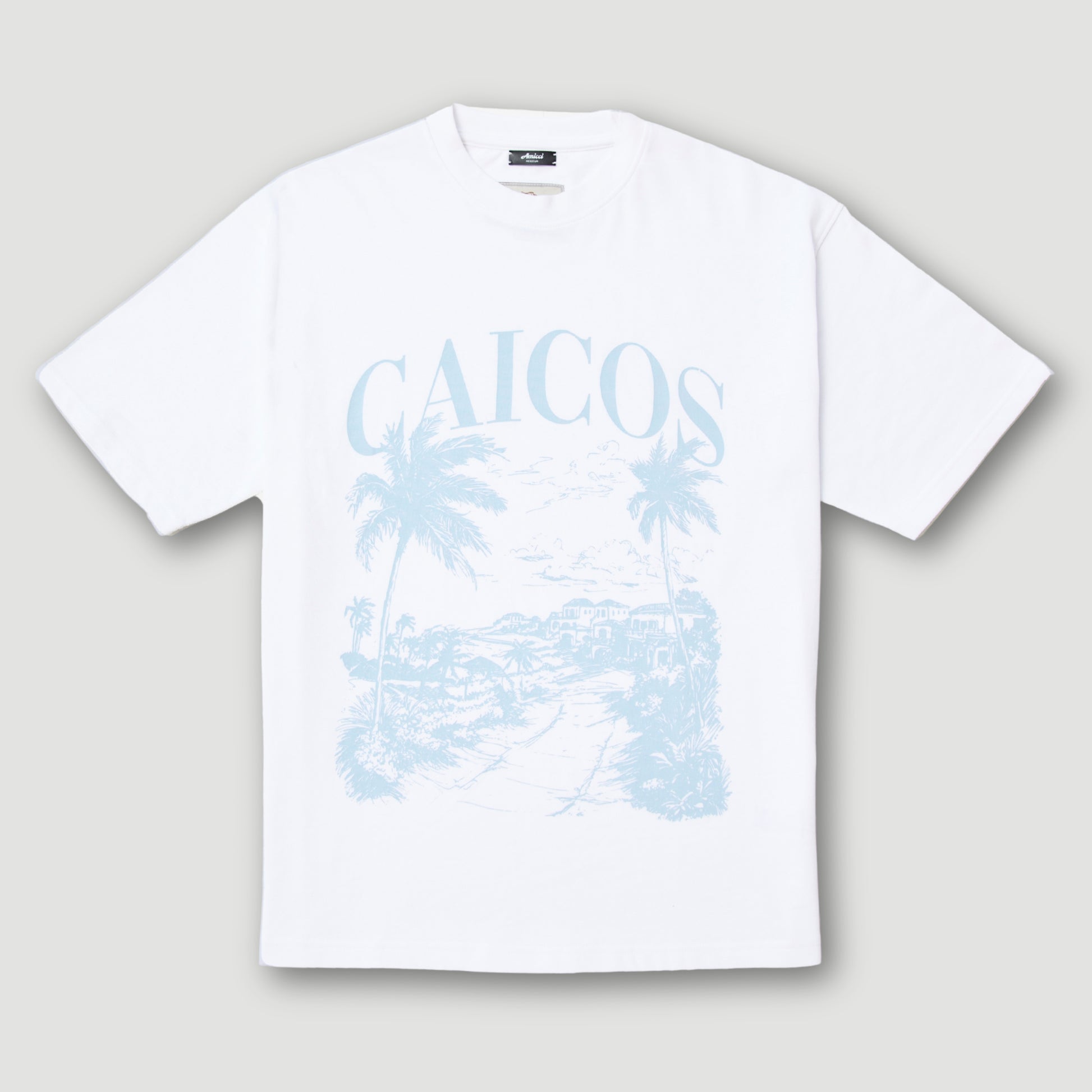 Caicos White Graphic T Shirt