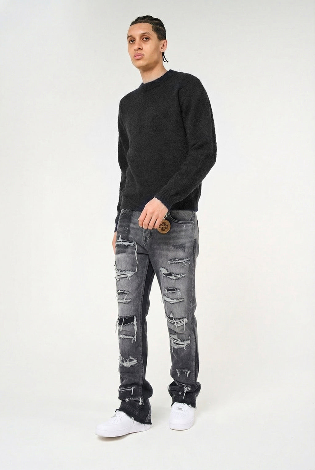 Imola Grey Flare Jean