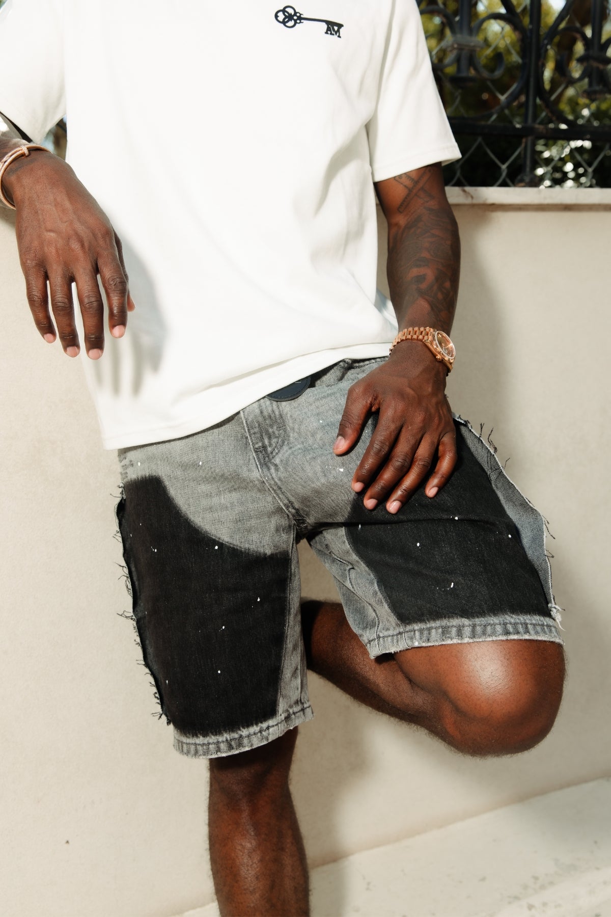 Adrano Grey Carpenter Shorts