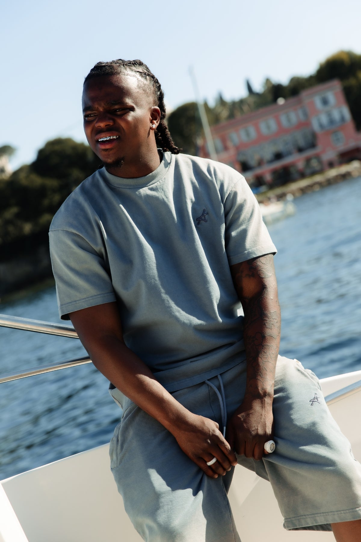 Levanto Washed T shirt Blue