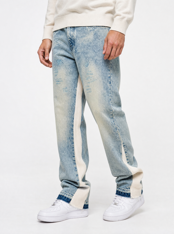 Gris Maranello con Mezclilla Acampanada