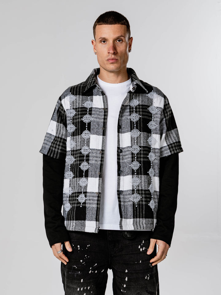 Black White Check Overshirt