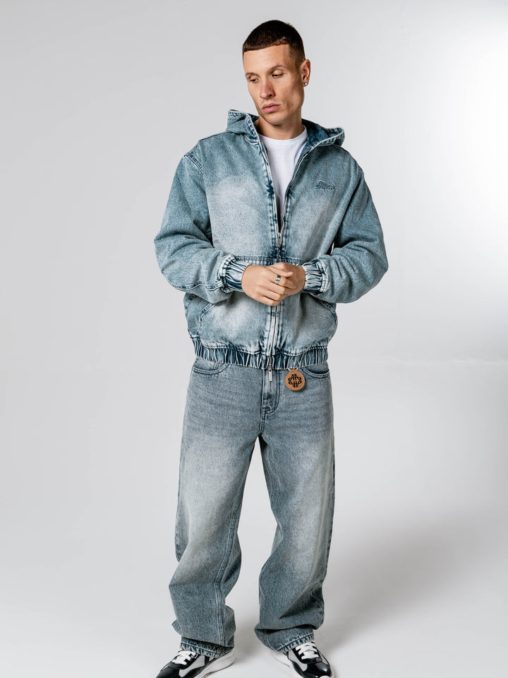 Teamster Blue Padded Denim Jacket