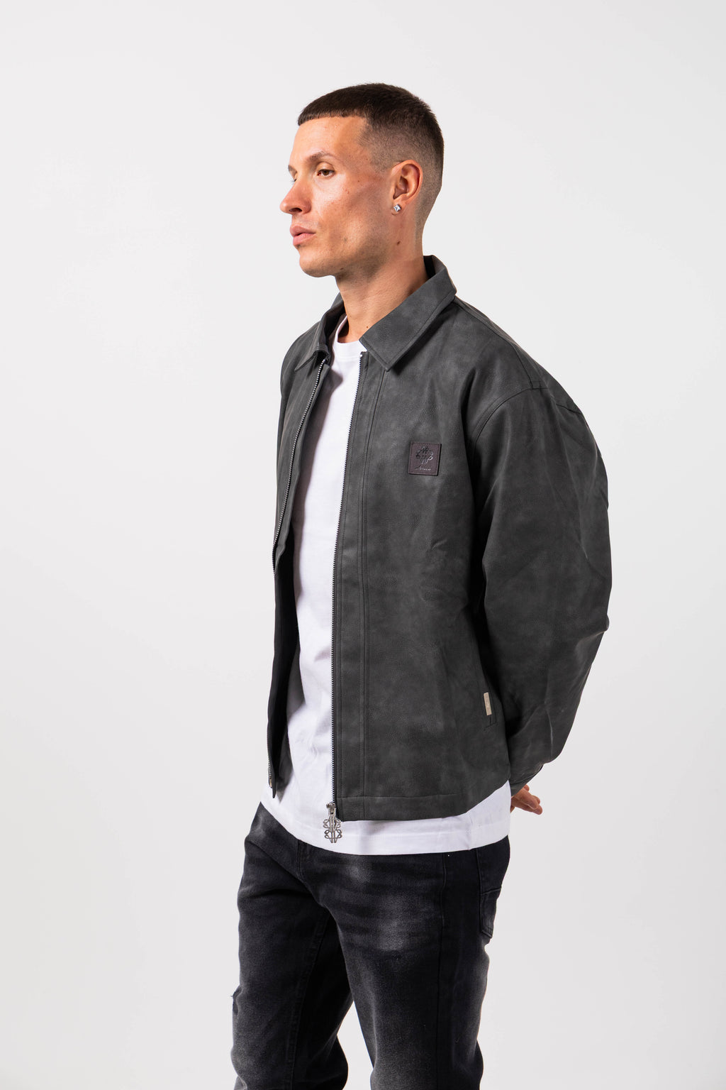 Vittorio Charcoal Coach Jacket