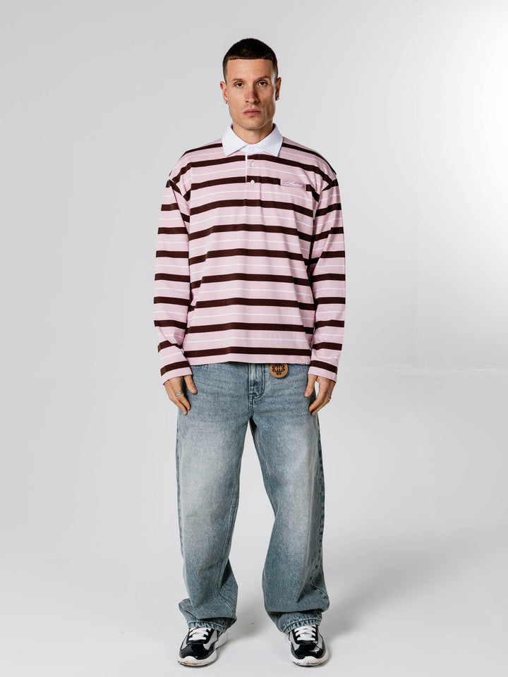 Benevento Pink Longsleeve Polo