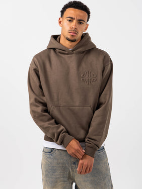 Reyes Taupe Logo Hoodie