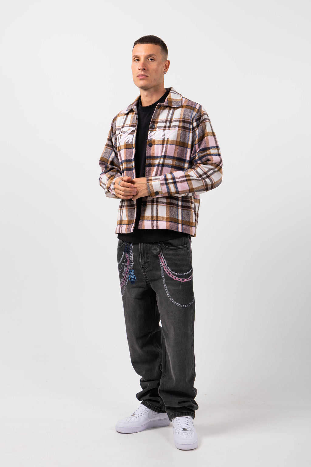 Armando Black Printed Denim