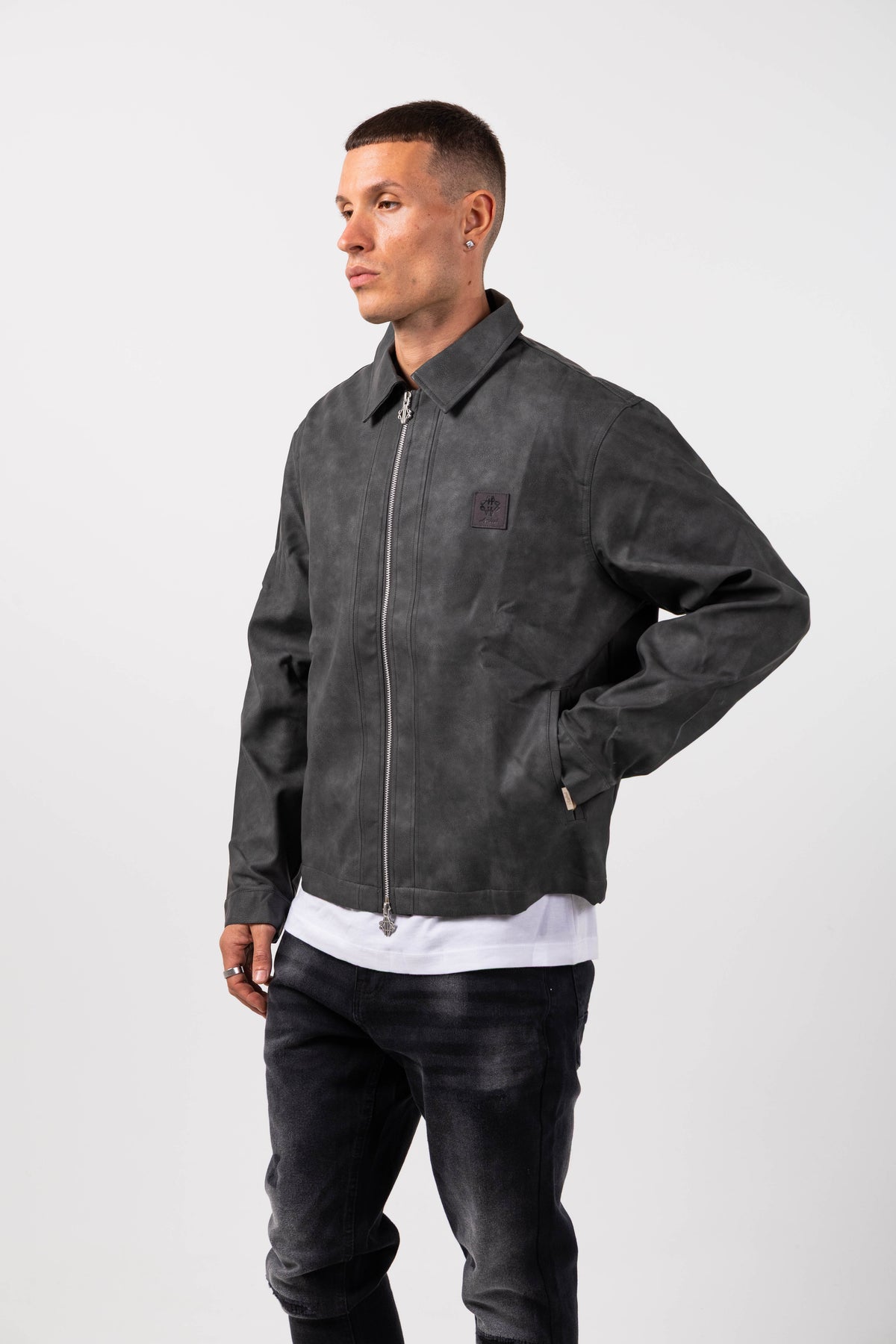 Vittorio Charcoal Coach Jacket