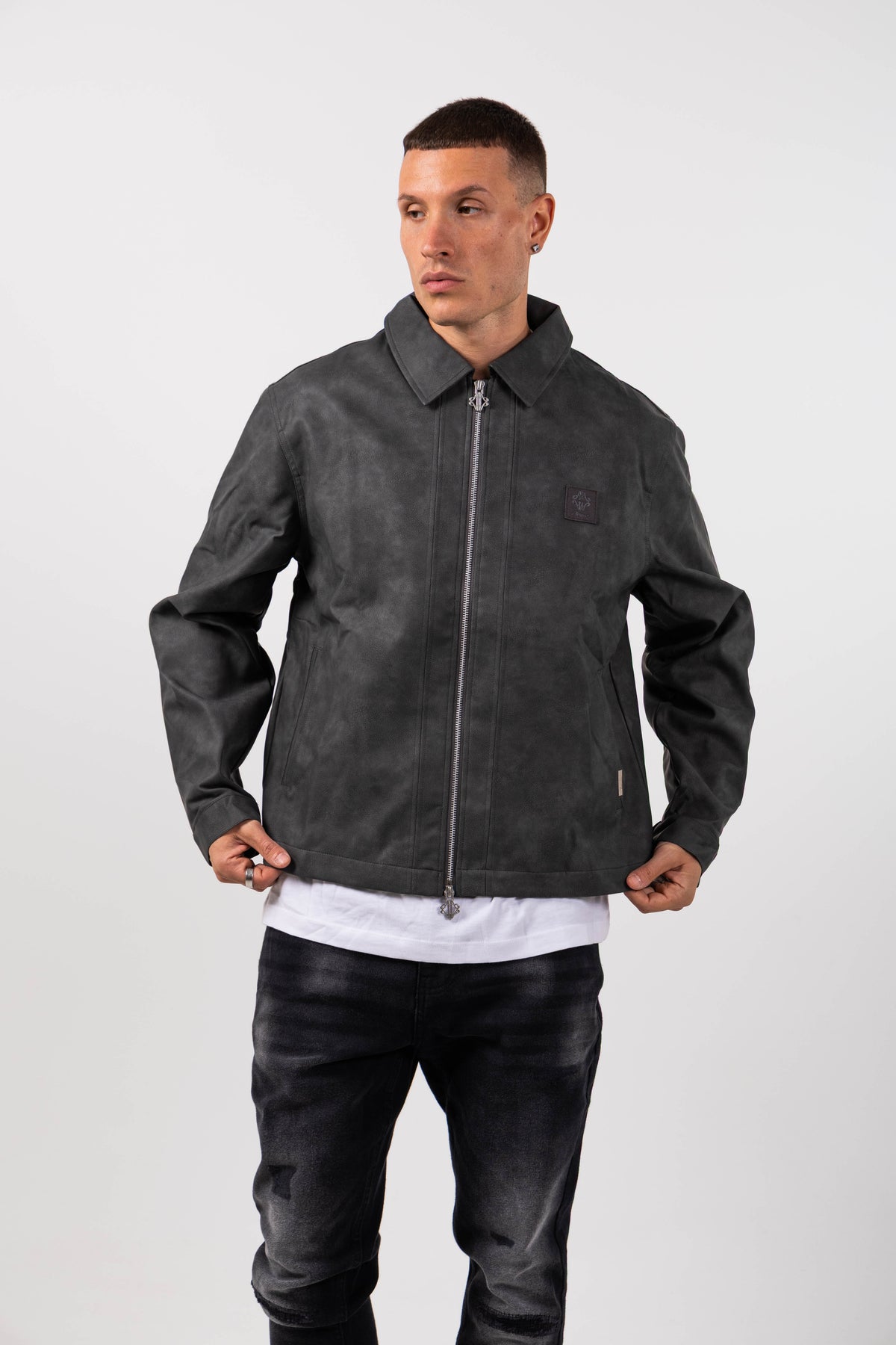 Vittorio Charcoal Coach Jacket