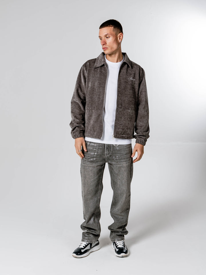 Mario Suede Grey Coach Jacket