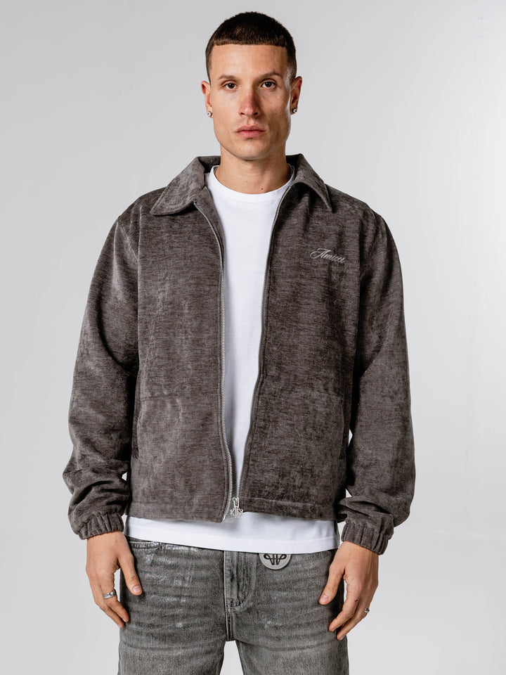 Mario Suede Grey Coach Jacket