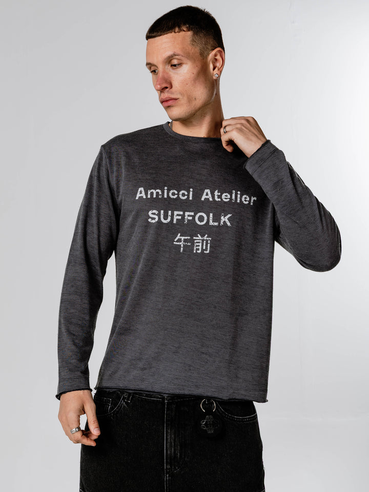 Silenzio Charcoal Long Sleeve T Shirt