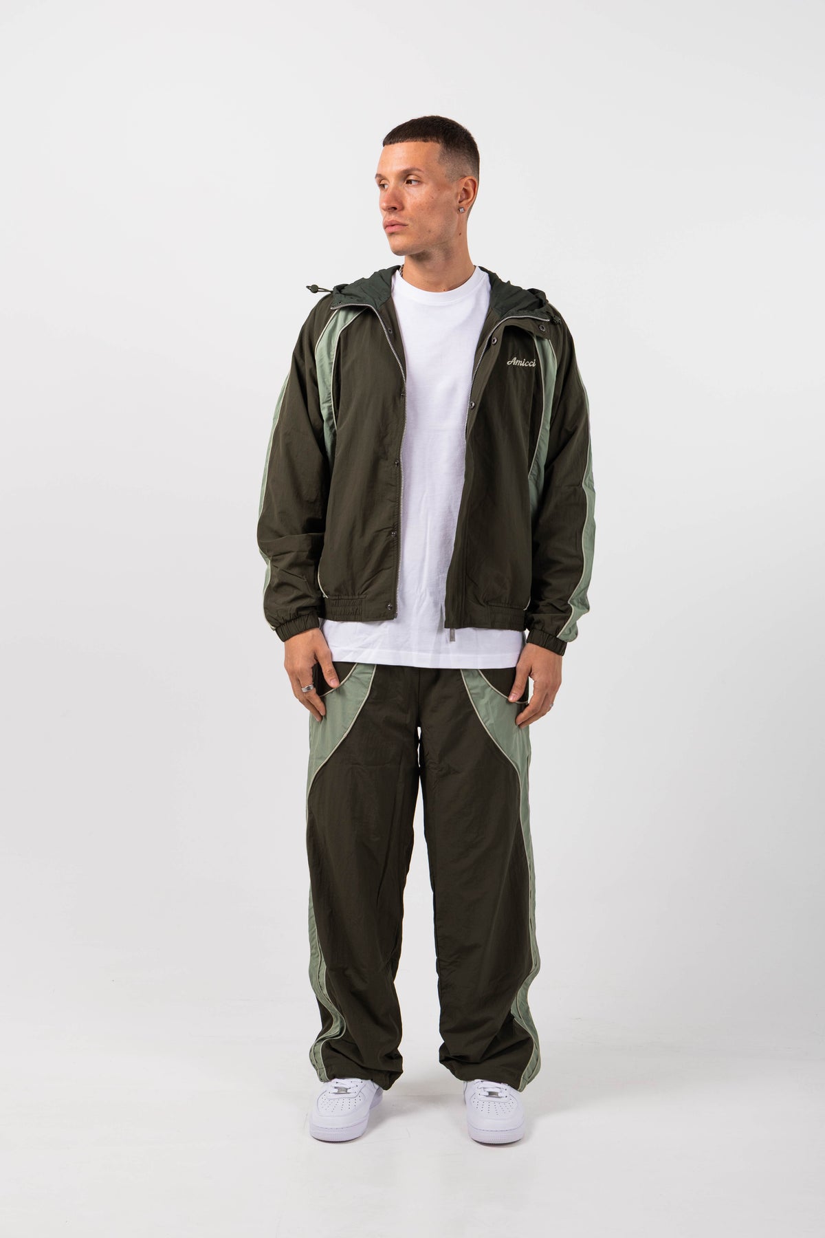 Placido Green Shell Windbreaker
