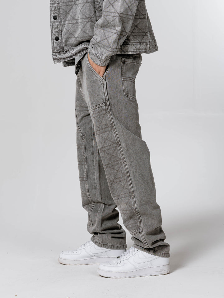Potenza Grey Straight Fit Jean