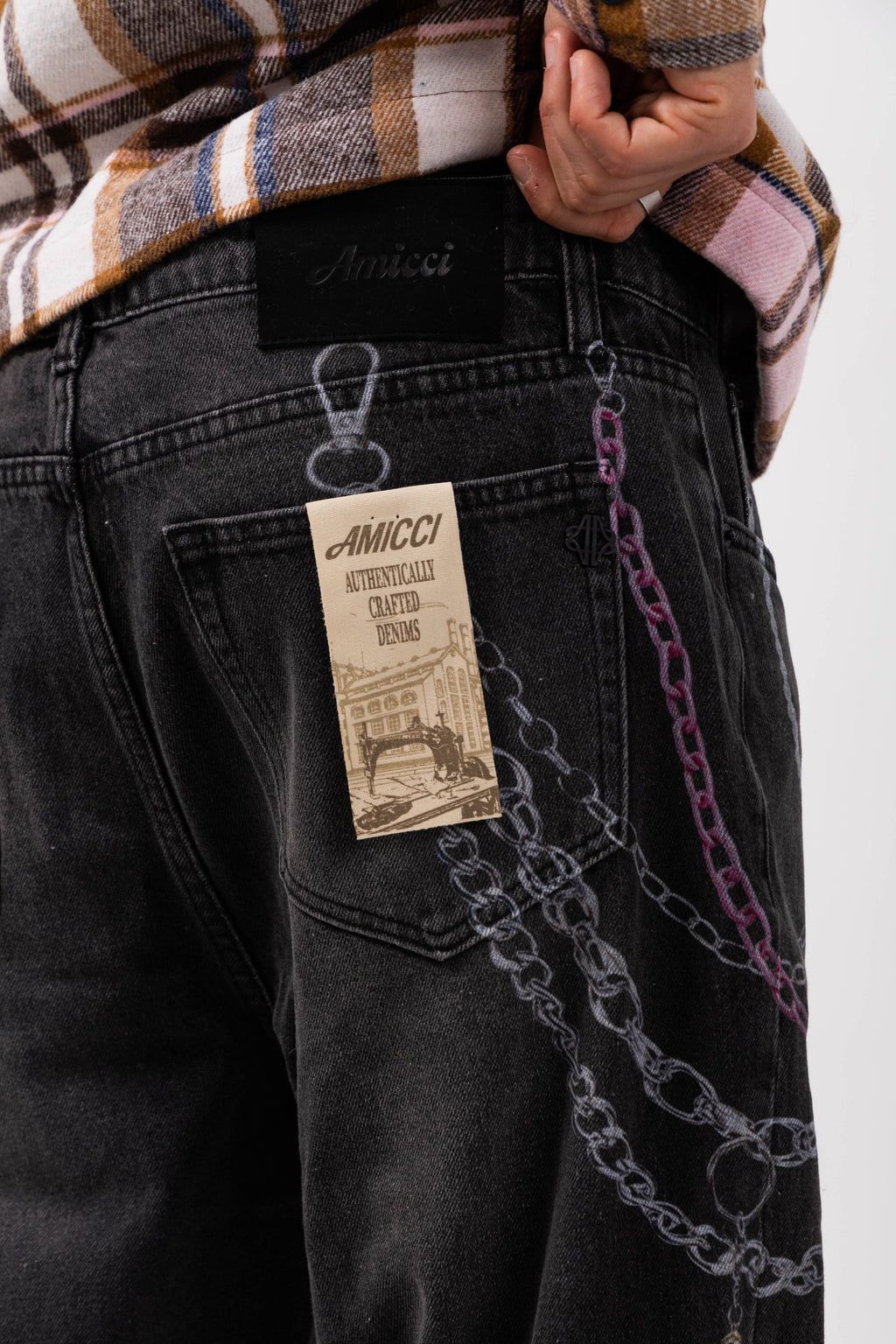 Armando Black Printed Denim